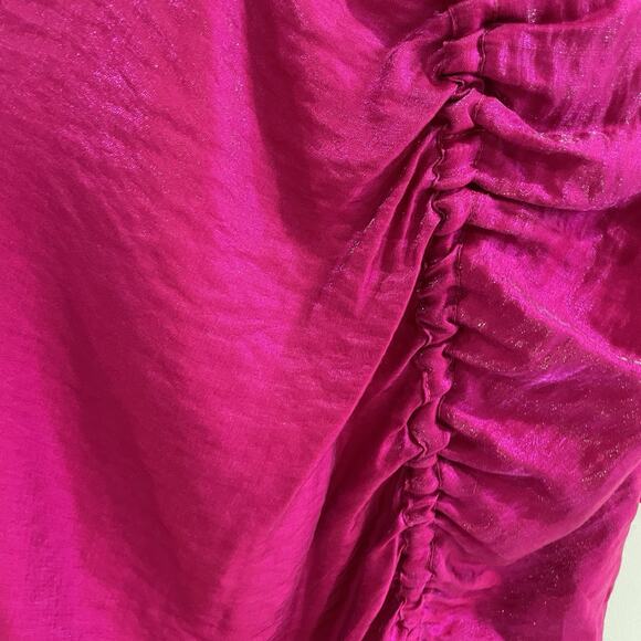 Finders Keepers Yasmine long sleeve mini dress in fuchsia Open Back Size 4 - Picture 4 of 6